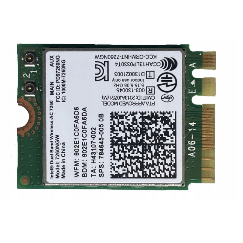 Intel 7260NGW HP mini PCI-E WLAN WiFi card