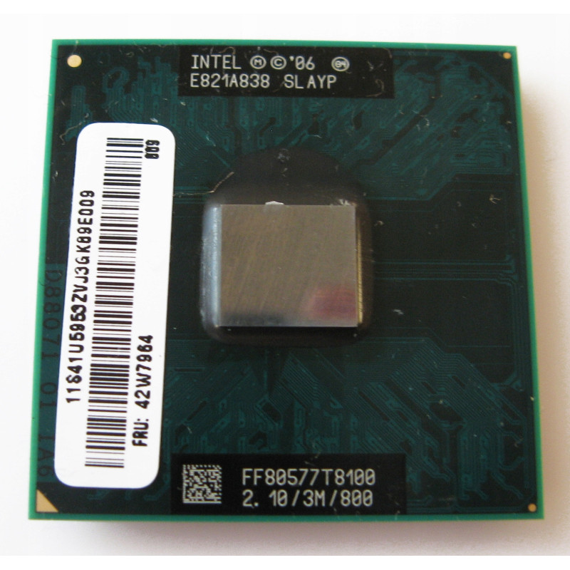 Intel Core 2 duo T8100 2.10GHz 800Mhz FSB 3MB